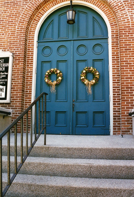 Wreaths for the entrace.